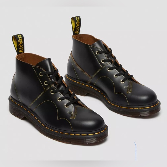 Dr. Martens Shoes - De Martens CHURCH VINTAGE MONKEY BOOTS Leather Lace-Up